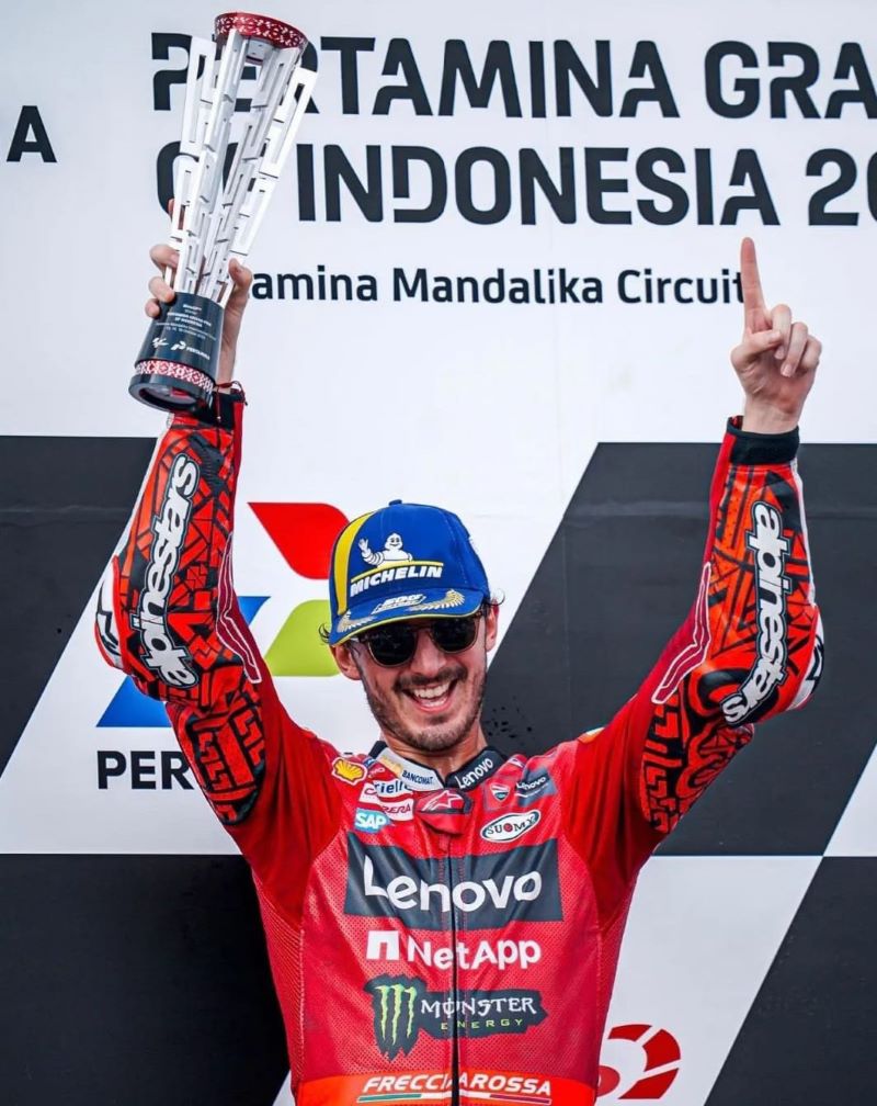 Francesco Bagnaia Jawara MotoGP Indonesia 2023 – Narasipos.Com